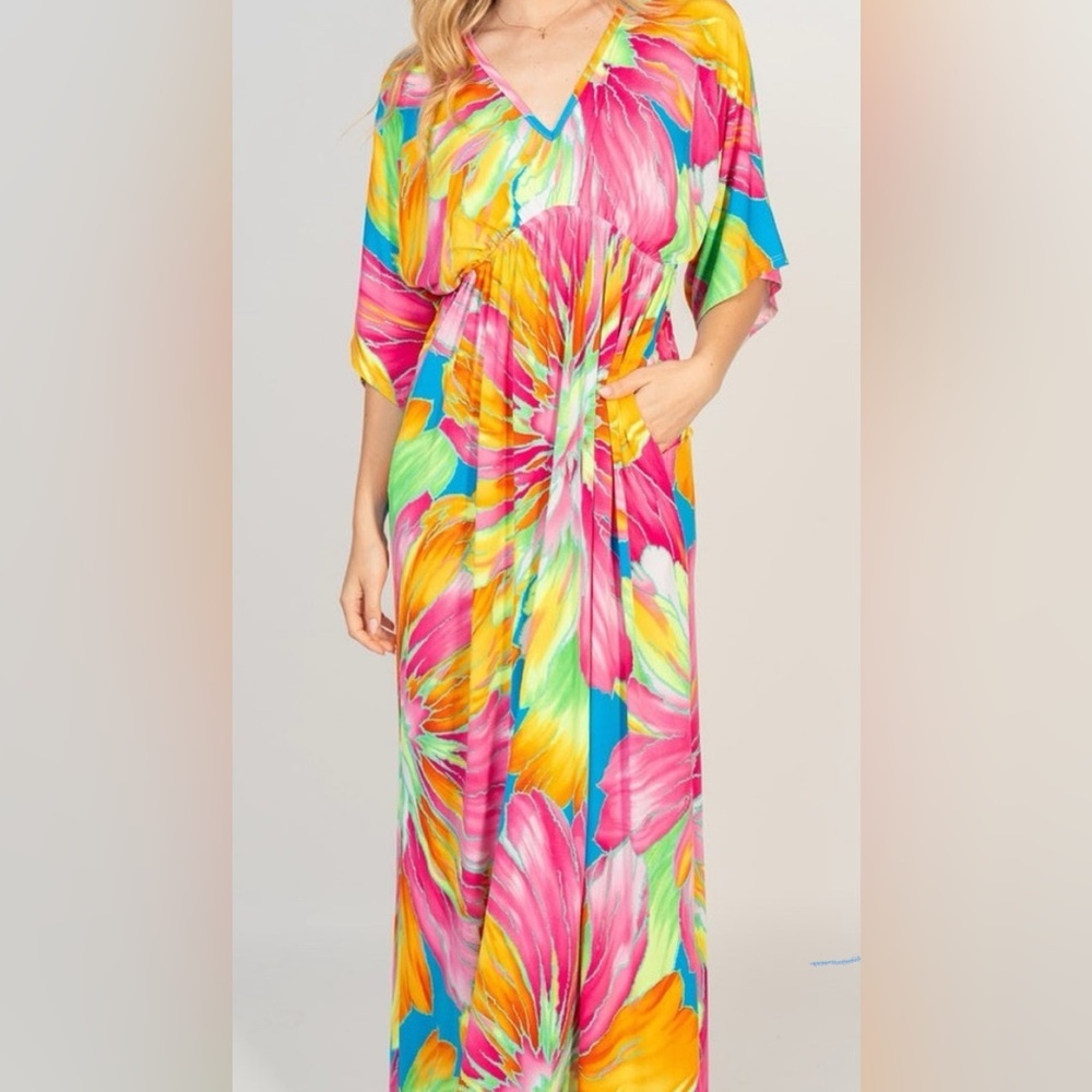 White Birch Floral Maxi Dress